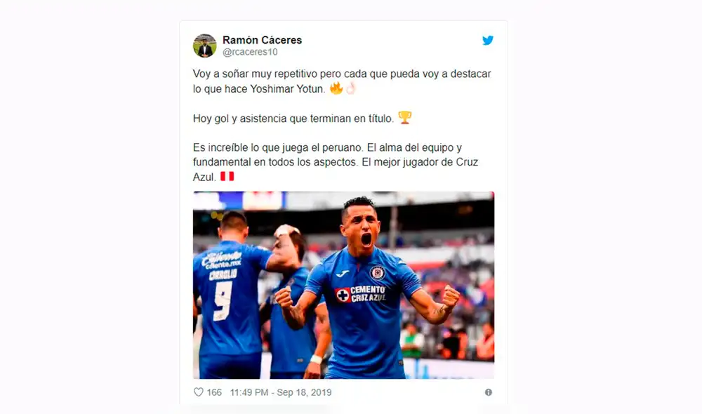 Yoshimar Yotún recibió elogios de prensa mexicana tras campeonar con el Cruz Azul en la Leagues Cup 2019.
