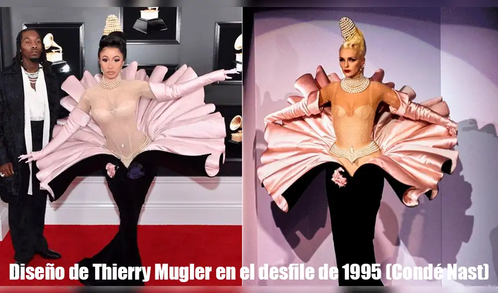 Cardi B es viral en redes por el vestido que usó en los Grammy 2019