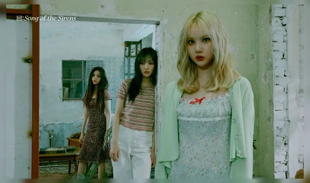Las integrantes de GFRIEND en fotos conceptuales “Broken Room” para el décimo mini álbum “回: Song of the Sirens”. Crédito: Instagram