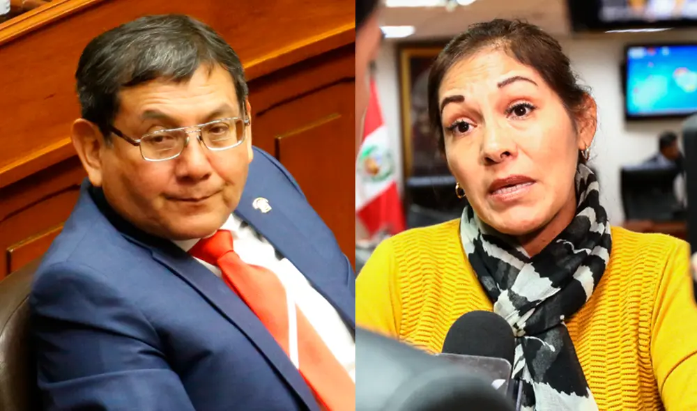 Ángel Neyra y Milagros Salazar pertenecieron a la bancada de Fuerza Popular cuando el Congreso continuaba en funciones. Foto: La República.