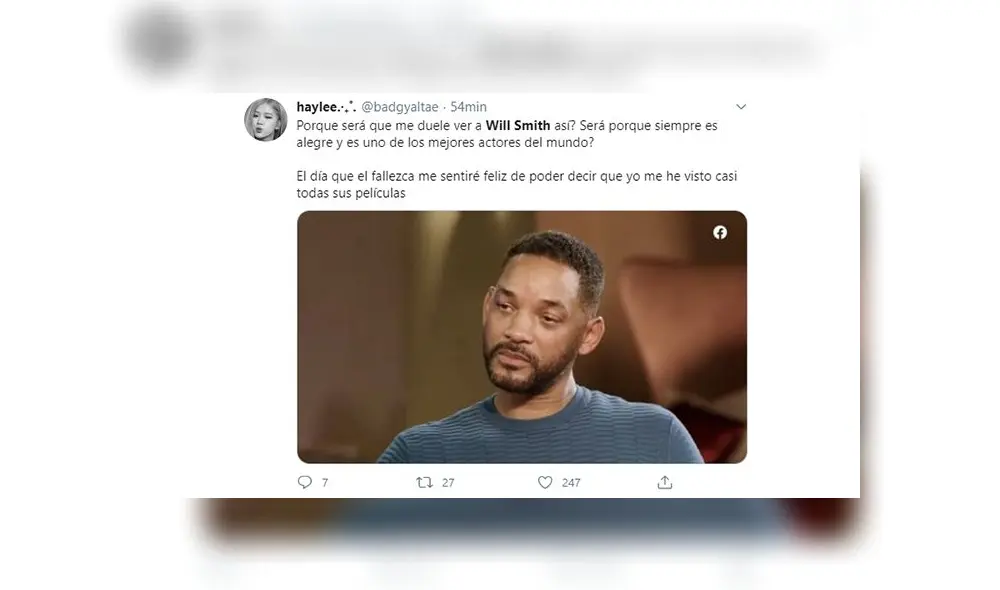 Usuarios en twitter defienden a Will Smith tras la confesión de su esposa Jada Pinkett [FOTOS]. Foto: captura twitter.
