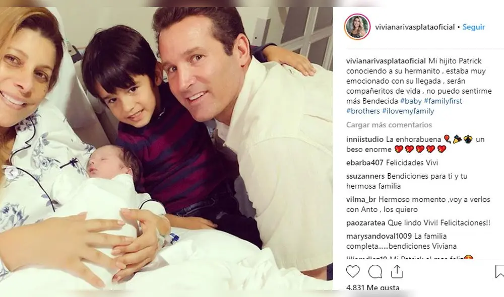Viviana Rivasplata comparte foto de su segundo hijo recién nacido