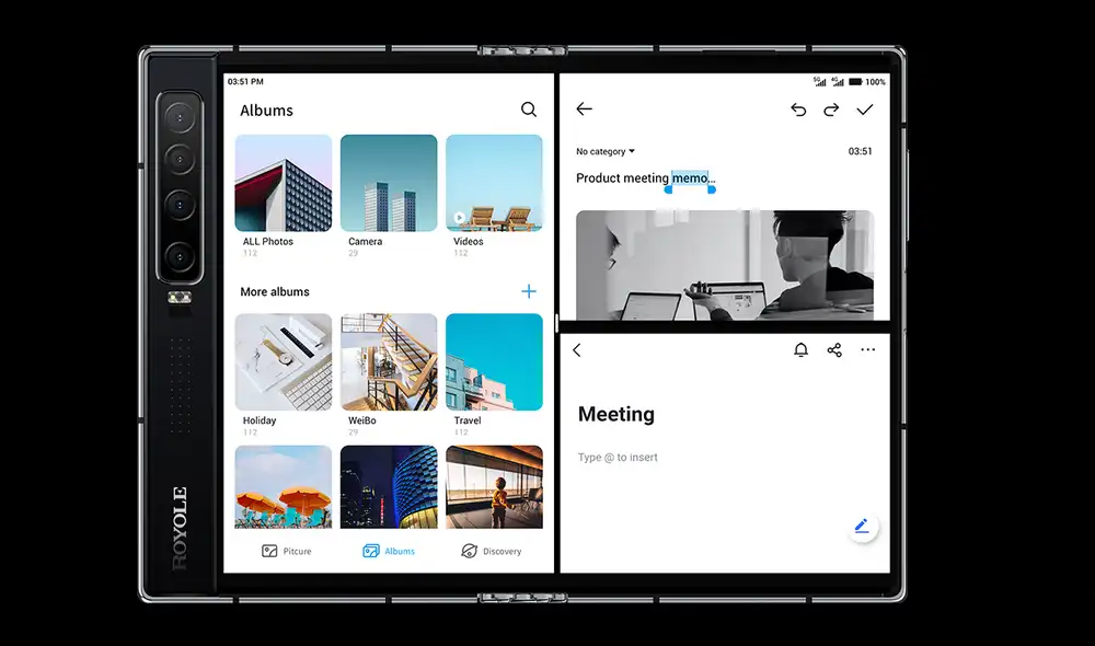 Pantalla flexible de 7,8 pulgadas. | Foto: Royole