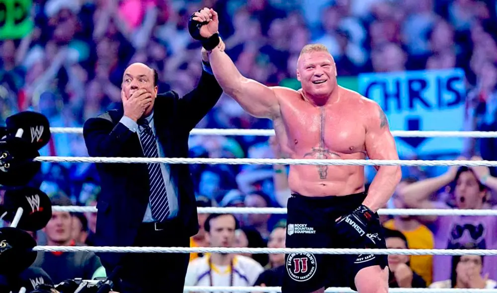 Brock Lesnar quebró la racha invicta de The Undertaker en WrestleMania 30. | Foto: WWE