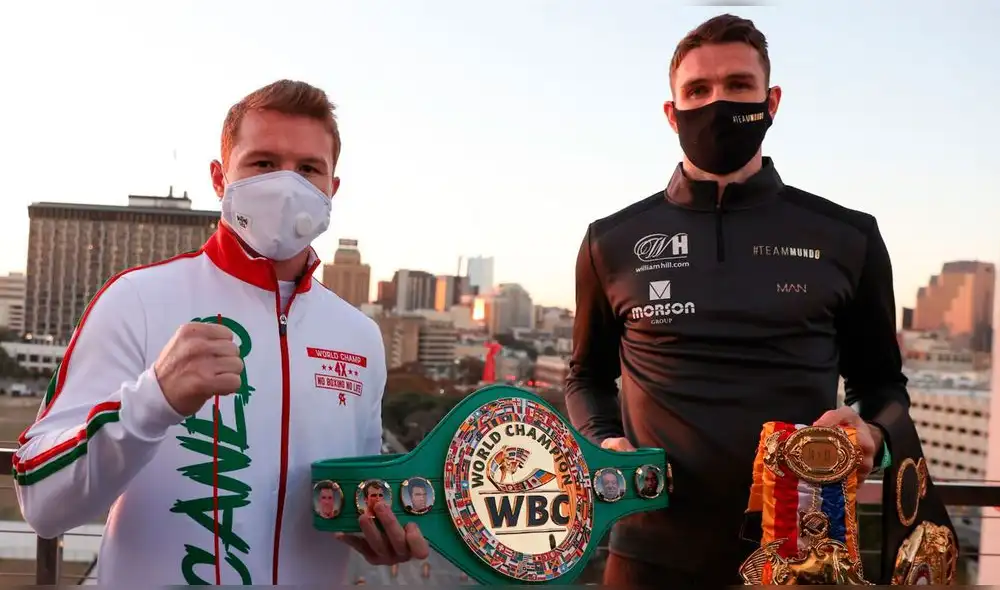 Canelo y Callum se enfrentarán por los títulos supermedianos de la Asociación Mundial de Boxeo (AMB), del Consejo Mundial de Boxeo (CMB). Foto: Twitter/@CallumSmith23