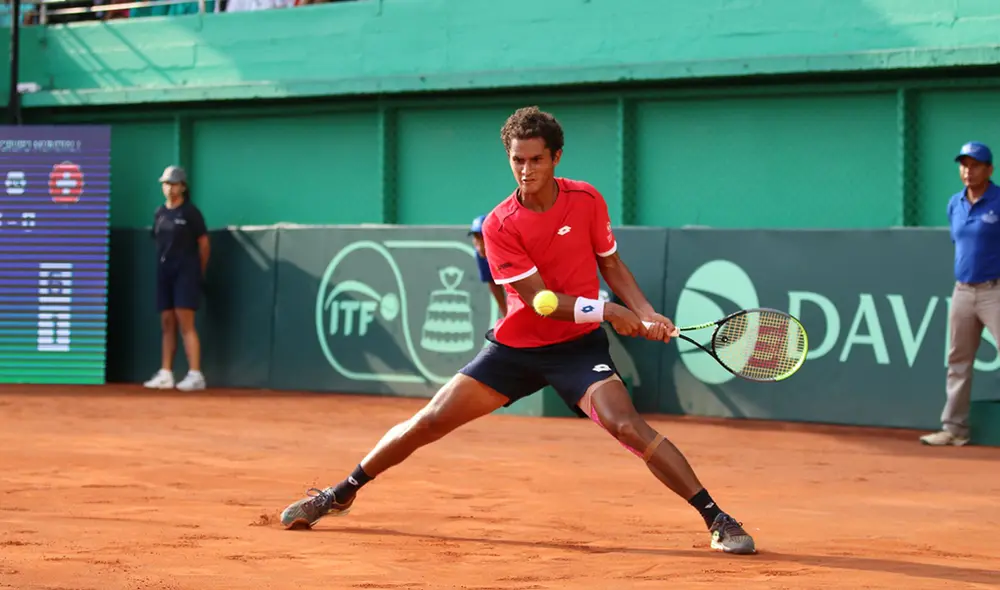 Perú vs. Suiza EN VIVO: Juan Pablo Varillas consiguió el primer punto para Perú tras derrotar a Sandro Ehrat. Foto: @FEDTENISPERU. Perú vs. Suiza EN VIVO: Juan Pablo Varillas consiguió el primer punto para Perú tras derrotar a Sandro Ehrat. Foto: @FEDTENISPERU.