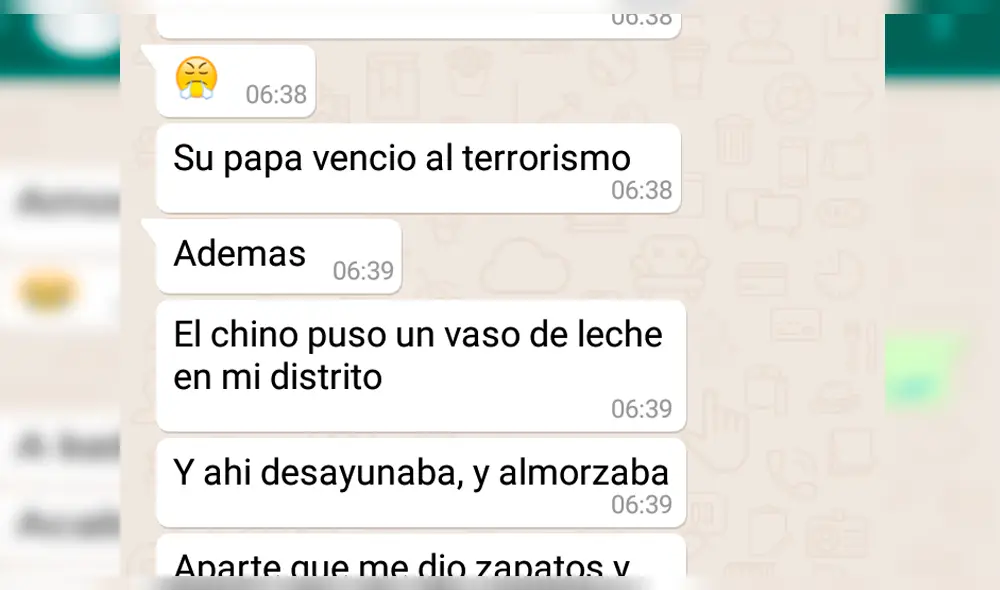 Vía WhatsApp: peruana termina su relación al enterarse que su novio apoya al fujimorismo [FOTOS]