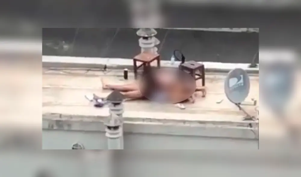 Graban a pareja teniendo relaciones sexuales en una terraza [VIDEO]