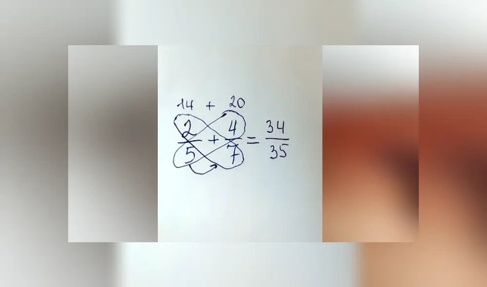 El hombre mostró una sencilla manera de sumar fracciones en cuestión de segundos. Foto: TikTok