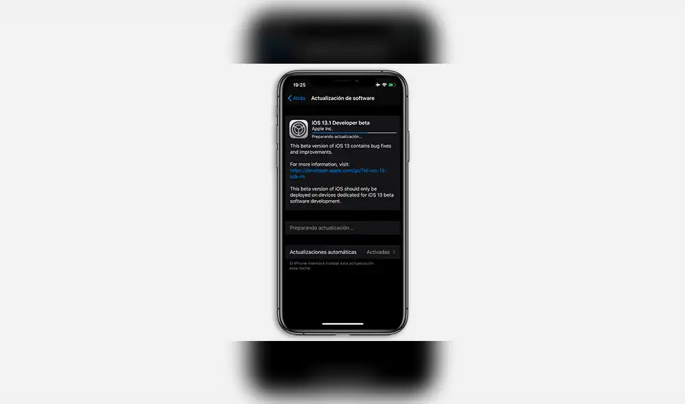 Nueva beta para iOS 13.1.