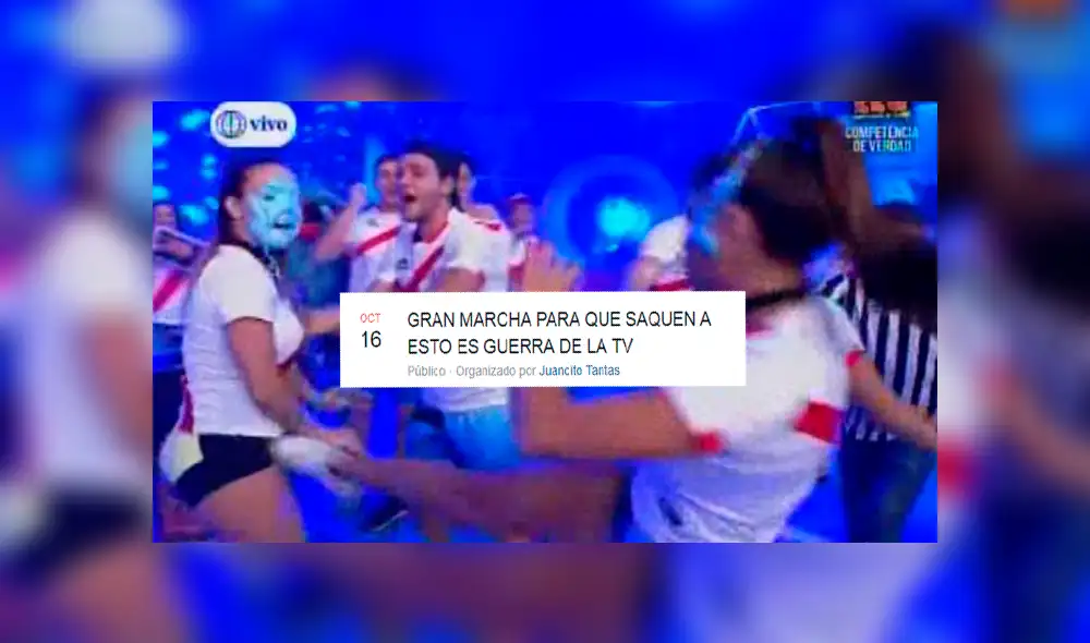 En Facebook, marcha para que cancelen el programa ‘Esto es Guerra’ [VIDEO]   
