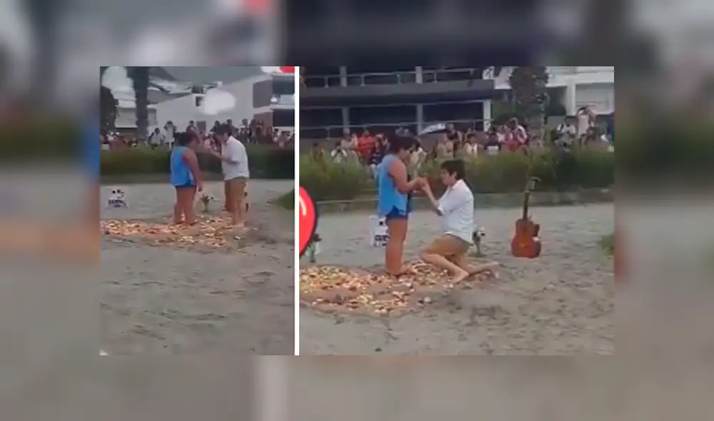 Facebook viral: peruano le pidió la mano a su novia en romántica escena en una playa de Ancón [VIDEO]