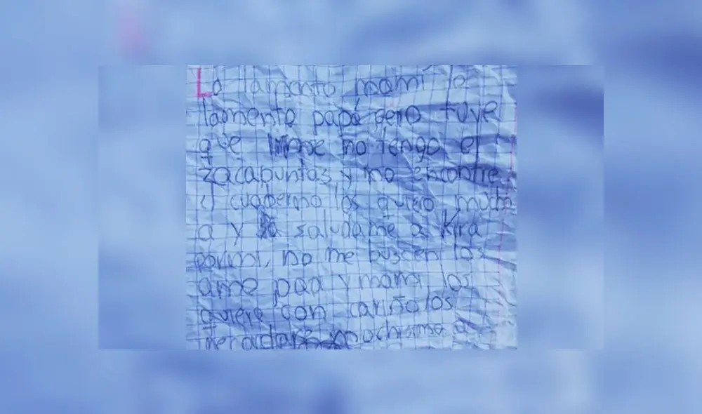 El menor, identificado como Uriel Reyes, decidió irse de su casa al perder sus útiles escolares. Foto: Difusión El menor, identificado como Uriel Reyes, decidió irse de su casa al perder sus útiles escolares. Foto: Difusión