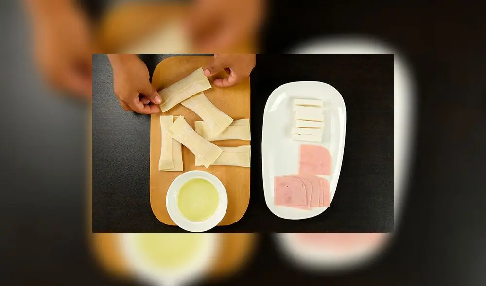 Prepara tequeños de jamón y queso