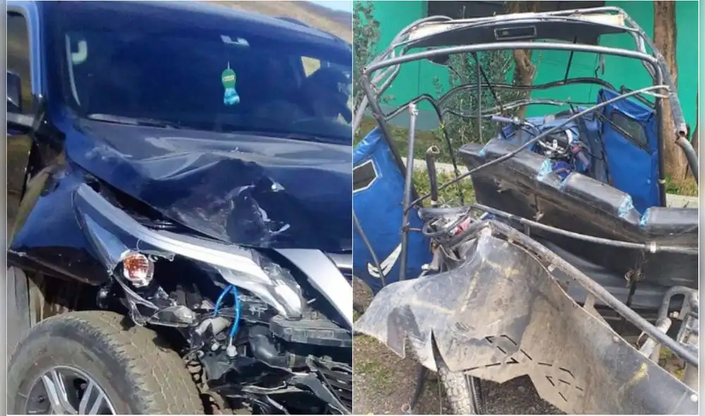 Junín: Tres muertos deja accidente entre camioneta y mototaxi en la carretera Central
