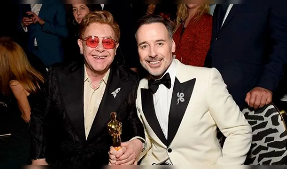 Elton John en la premiación del Oscar Foto: Instagram Elton John en la premiación del Oscar Foto: Instagram