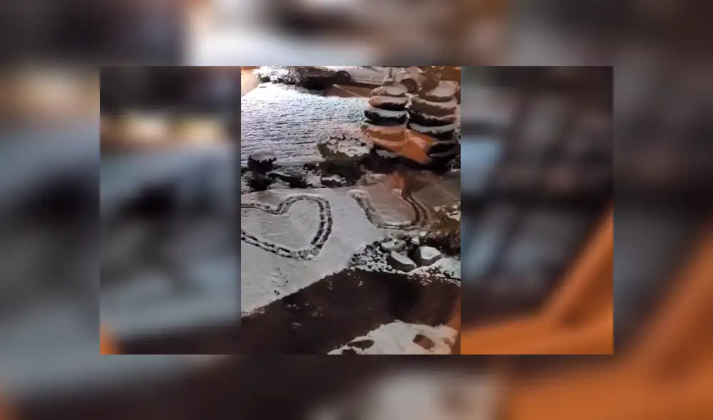 En Facebook, un hombre quería sorprender a su pareja con un amoroso gesto en la nieve y ella lo descubre. En Facebook, un hombre quería sorprender a su pareja con un amoroso gesto en la nieve y ella lo descubre.