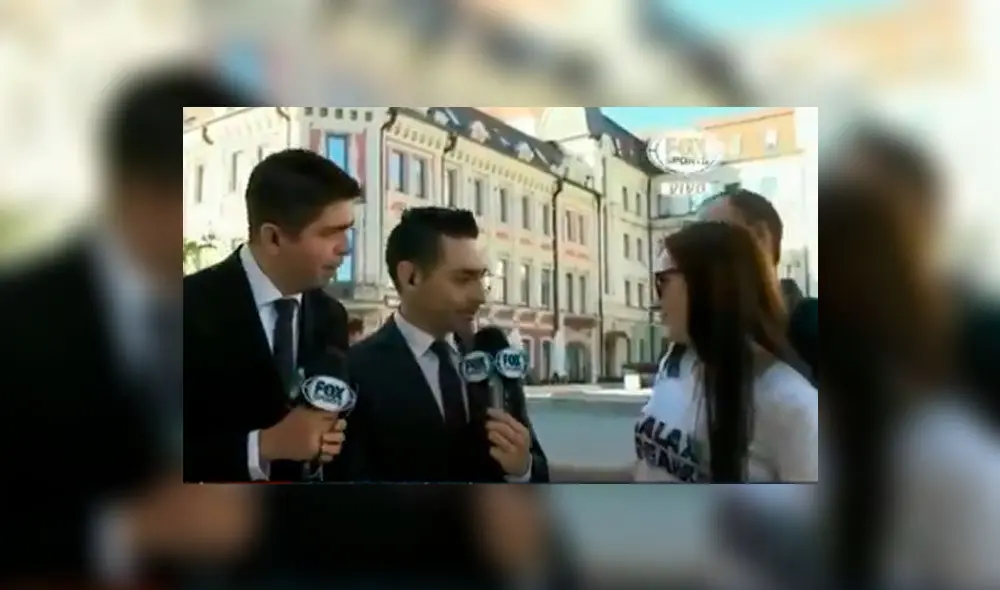 Twitter: Joven rusa acosa a reportero de Fox Sports en plena transmisión en vivo Twitter: Joven rusa acosa a reportero de Fox Sports en plena transmisión en vivo