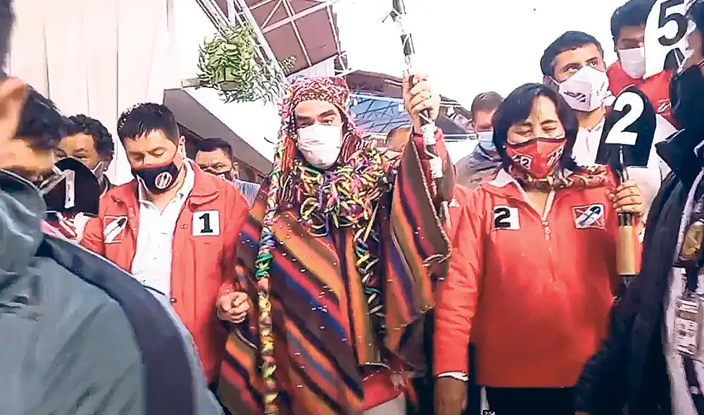 Declaración. En el Cusco, Lescano dijo confiar en que los parlamentarios elegidos de AP lo respaldarán si gana la presidencia. Foto: difusión