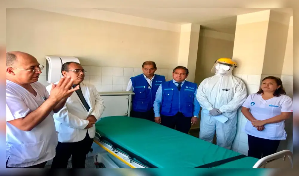Funcionarios verificaron ambientes de nosocomio II de Chocope por coronavirus Funcionarios verificaron ambientes de nosocomio II de Chocope por coronavirus