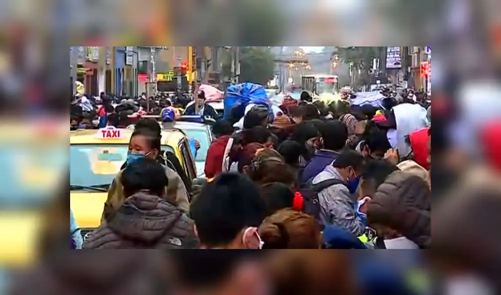 Comerciantes en la avenida Antonio Raimondi. Captura: Latina