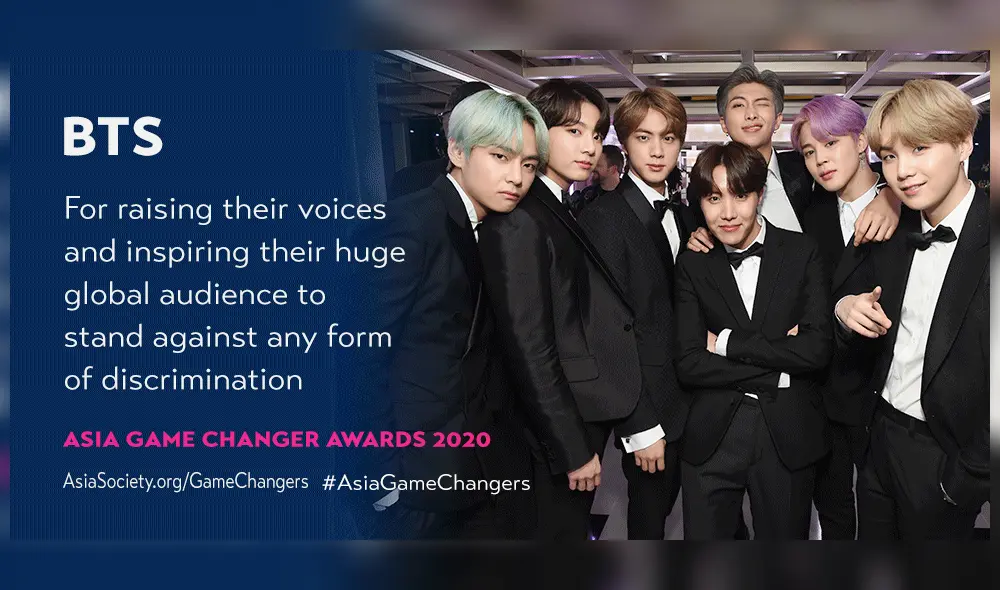 BTS, Asia Game Changer Awards 2020