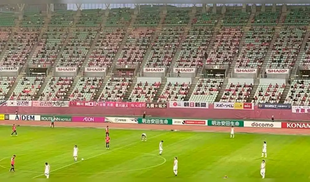 Afición presente en partido de fútbol japonés. | Foto: Difusión Afición presente en partido de fútbol japonés. | Foto: Difusión