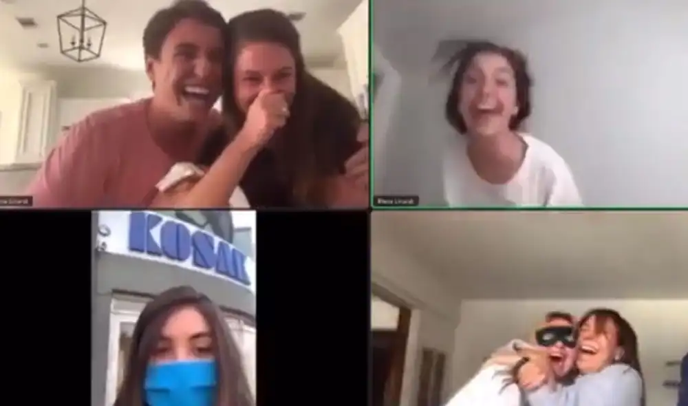 Pese a que permanecen separados a causa del confinamiento, la distancia no fue un obstáculo para compartir uno de los momentos más importantes de esta pareja. Foto: captura de YouTube