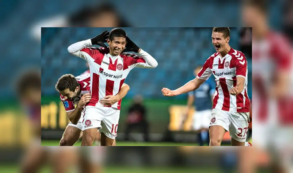 La espectacular actuación de Edison Flores con la reserva del Aalborg BK [VIDEO]