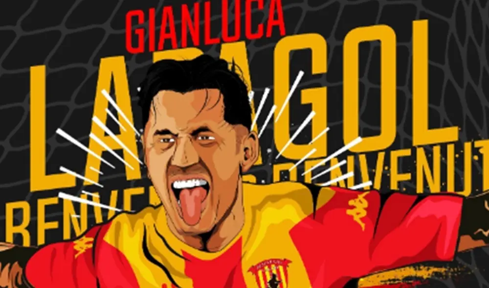Gianluca Lapadula es oficializado como nuevo refuerzo del Benevento. Foto: Benevento.