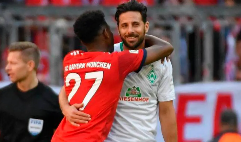 Bayern Múnich rindió homenaje a Claudio Pizarro en la antesala del choque frente al Bremen