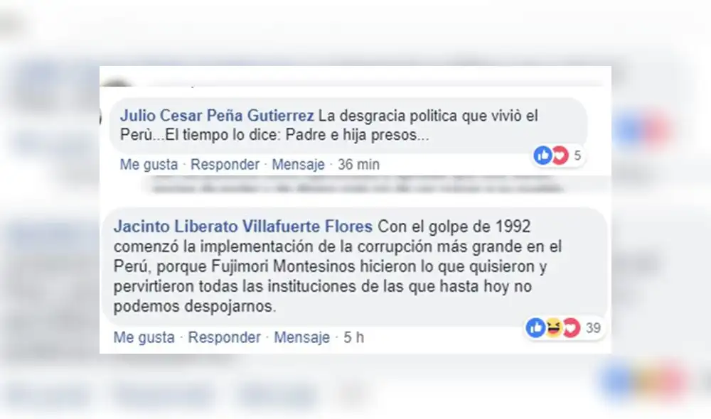 Tres militantes celebran autogolpe fujimorista [FOTOS]