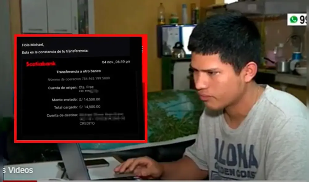 De acuerdo con la víctima, esta sería la segunda vez que este banco no llega a depositar los montos. Foto: captura de América TV De acuerdo con la víctima, esta sería la segunda vez que este banco no llega a depositar los montos. Foto: captura de América TV