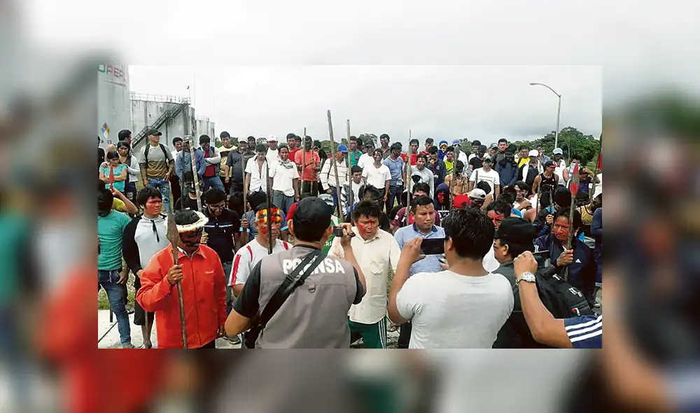 Protesta. Estación 5 de Petroperú fue tomada la semana pasada, lo cual está impedido, señala la PCM. Protesta. Estación 5 de Petroperú fue tomada la semana pasada, lo cual está impedido, señala la PCM.