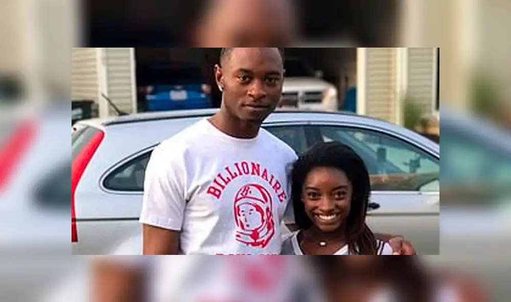 Simone Biles y su hermano Tevin Biles-Thomas. Foto: Twitter. Simone Biles y su hermano Tevin Biles-Thomas. Foto: Twitter.