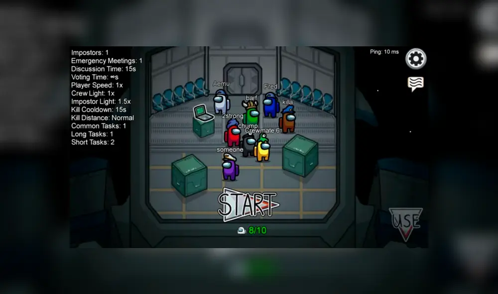 Among Us consiste en encontrar al impostor que asesina a los otros miembros, mientras nadie lo ve. Foto: Innersloth.