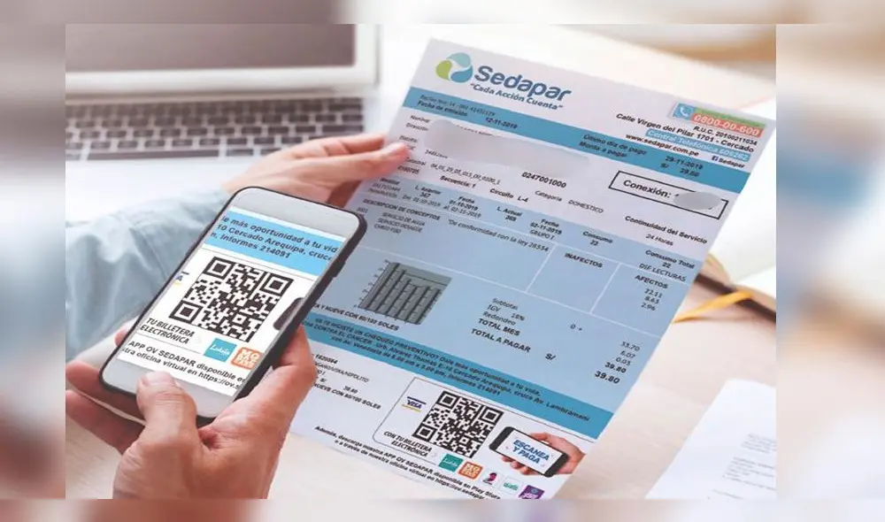 Usuarios podrán pagar recibos de agua con código QR.