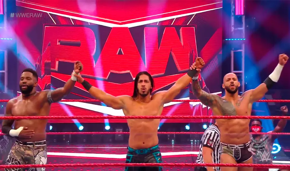 Mustafa Ali regresó y celebró su triunfo en Monday Night Raw tras superar una lesión | Foto: WWE