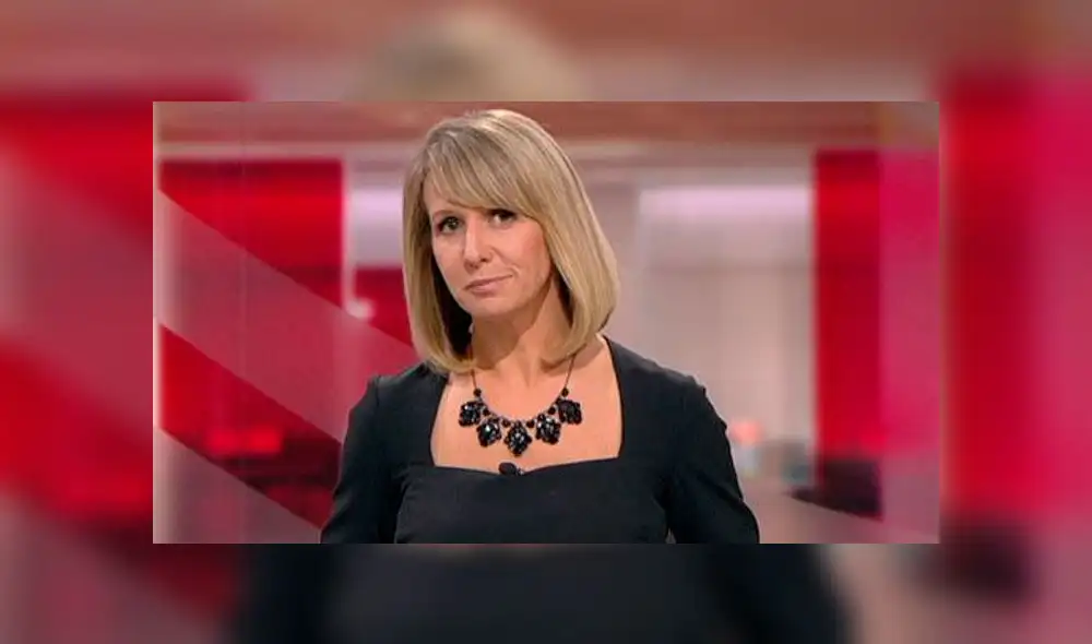 Presentadora de noticias de la BBC sufre accidente con su vestido antes de salir al aire [FOTOS]