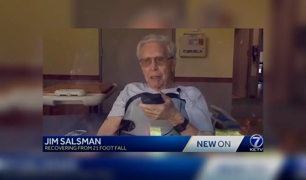 La función de detección de caídas del Apple Watch mandó una alerta a los bomberos, quienes rescataron a Jim. Foto: KETV. La función de detección de caídas del Apple Watch mandó una alerta a los bomberos, quienes rescataron a Jim. Foto: KETV.