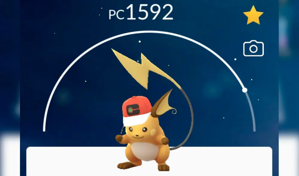 Raichu con gorra trotamundos solo se puede conseguir en Pokémon GO al evolucionar a Pikachu. Foto: Pokémon GO