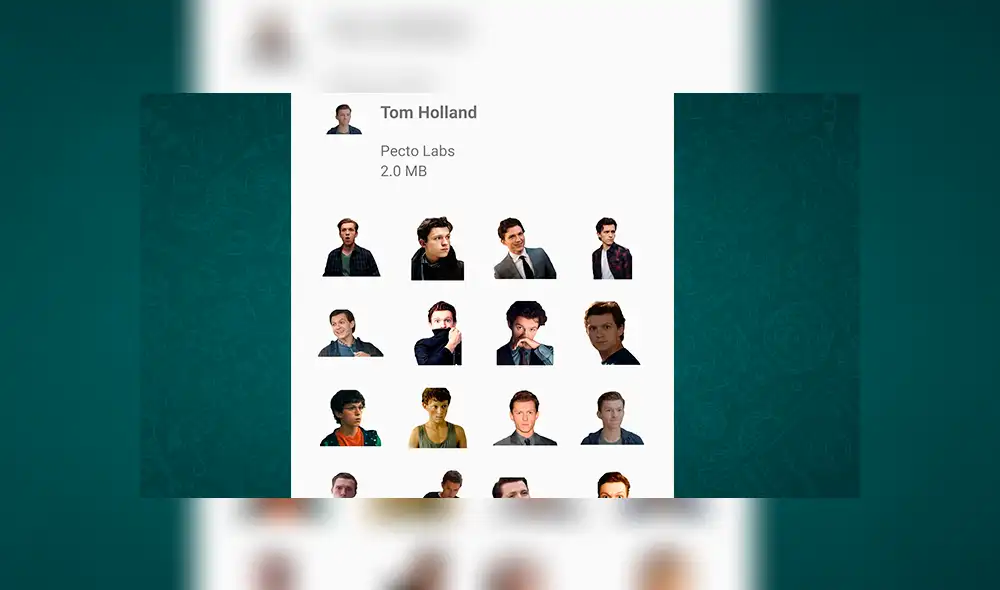 WhatsApp: Tom Hollard, actor de Spiderman, tiene stickers especiales y así podrás obtenerlos todos