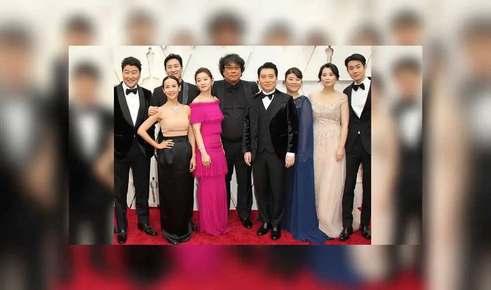 El elenco de Parasite, ganadora a Mejor película de los premios Oscar. Foto: difusión. El elenco de Parasite, ganadora a Mejor película de los premios Oscar. Foto: difusión.