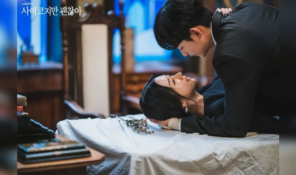 Kim Soo Hyun y Seo Ye Ji en It's okay to not be okay. Créditos: tvN