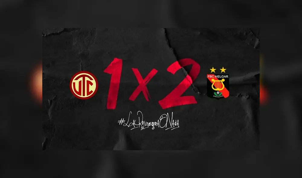 Melgar se ‘rebeló’ en redes y publicó que ganó el partido ante UTC Melgar se ‘rebeló’ en redes y publicó que ganó el partido ante UTC