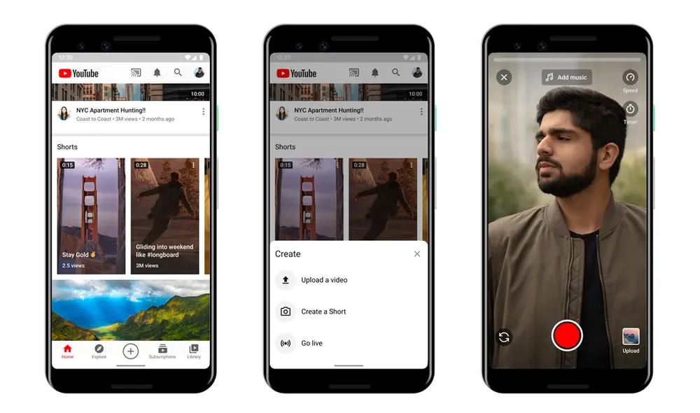 Cómo crear videos cortos con Shorts. | Foto: YouTube