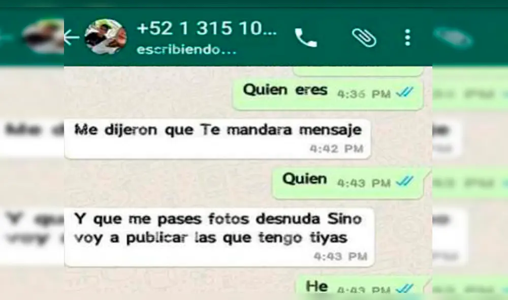 WhatsApp Viral: Intentó chantajearla con sus fotos 'hot', pero ella tuvo reacción aplaudida WhatsApp Viral: Intentó chantajearla con sus fotos 'hot', pero ella tuvo reacción aplaudida
