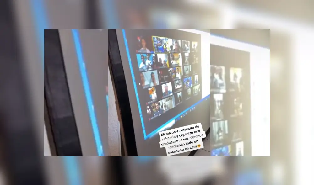 Video es viral en YouTube. Maestra de primaria quiso que sus alumnos pasaran un momento agradable de manera virtual, pese a no tener una gran celebración debido a la pandemia. Fotocaptura: TikTok