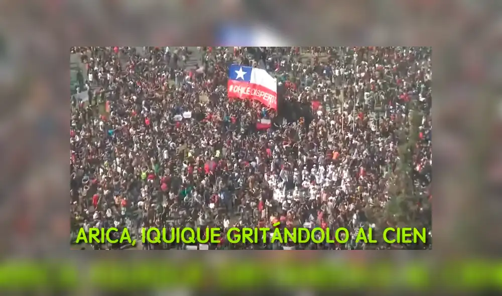 Así es la 'actualizada' letra de 'La voz de los 80's, que ya es todo un himno para los manifestantes. Foto: captura