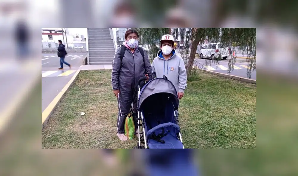 Sheyla Sirlupú y José Bernardo se ganan la vida como ambulantes. (Foto: Twitter @JulioTalledoV) Sheyla Sirlupú y José Bernardo se ganan la vida como ambulantes. (Foto: Twitter @JulioTalledoV)